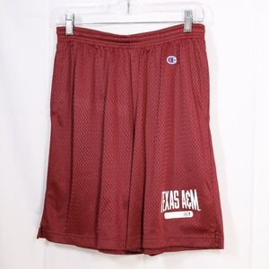 Champion Texas A&M Shorts M Maroon Mens Mesh Athletic Gym